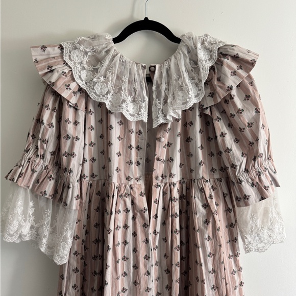 BATSHEVA chamomile lace collar floral print cotton dress - Picture 9 of 9